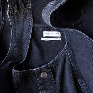 Urban Outfitters Black Denim Jumper Dress